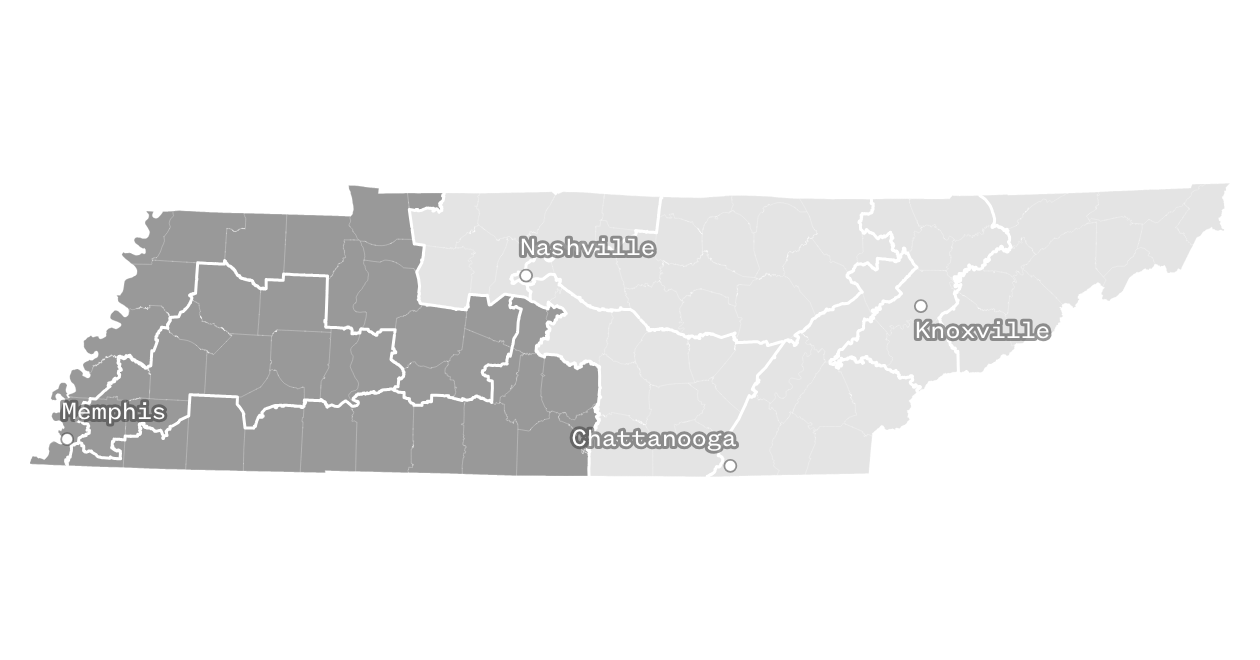 Tennessee Political Map
