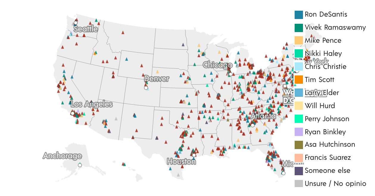 National Republican Presidential Nomination (August 2023) | Created with Datawrapper