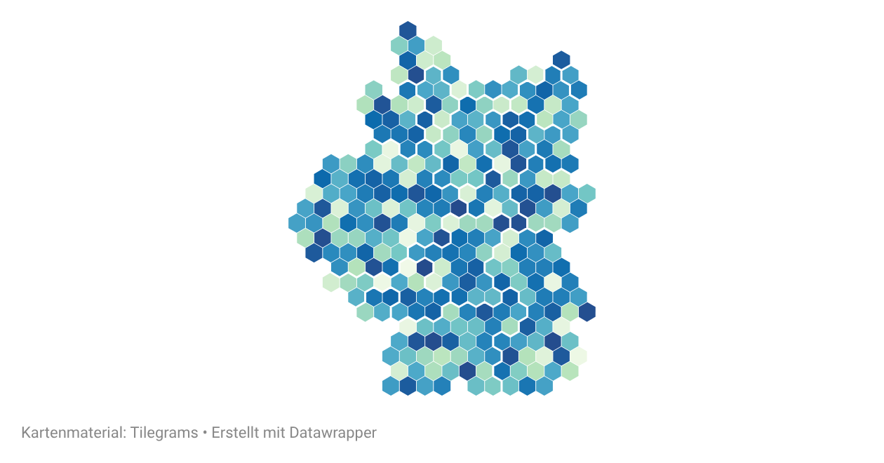 Bundestagswahlkreise (Zufallsdaten) | Created with Datawrapper